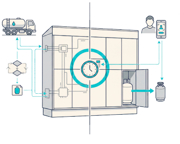 Automated gas cylinder locker
