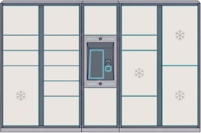 One-minute grocery pickup locker