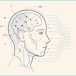 Profile illustration of a person connected to the ZenBot system